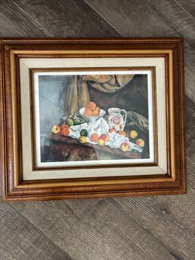 Framed Still Life Art Print Fruit & Pitcher